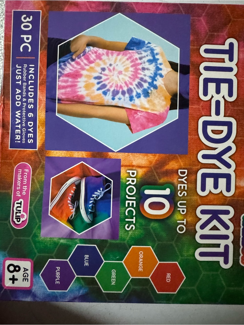 Tie-Dye Kit with Spiral Tee Design - Multicolor